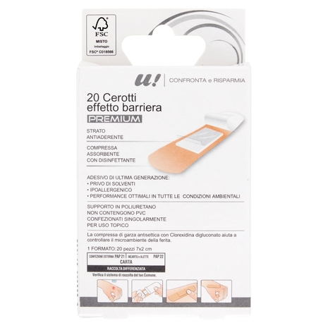 20 Cerotti Effetto Barriera Premium Medi U! Confronta e Risparmia